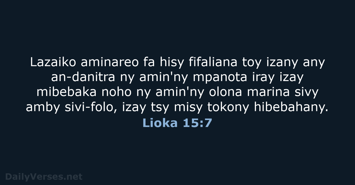 Lioka 15:7 - MG1865