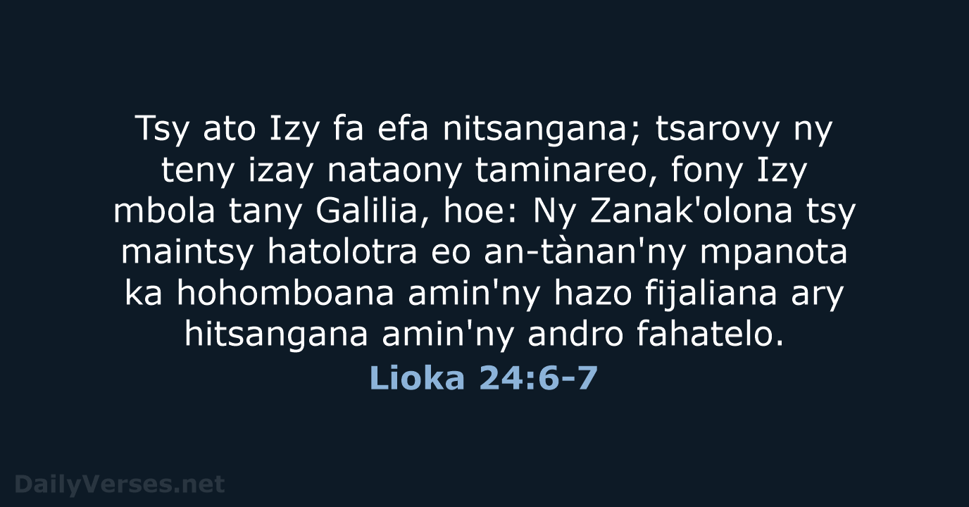 Lioka 24:6-7 - MG1865