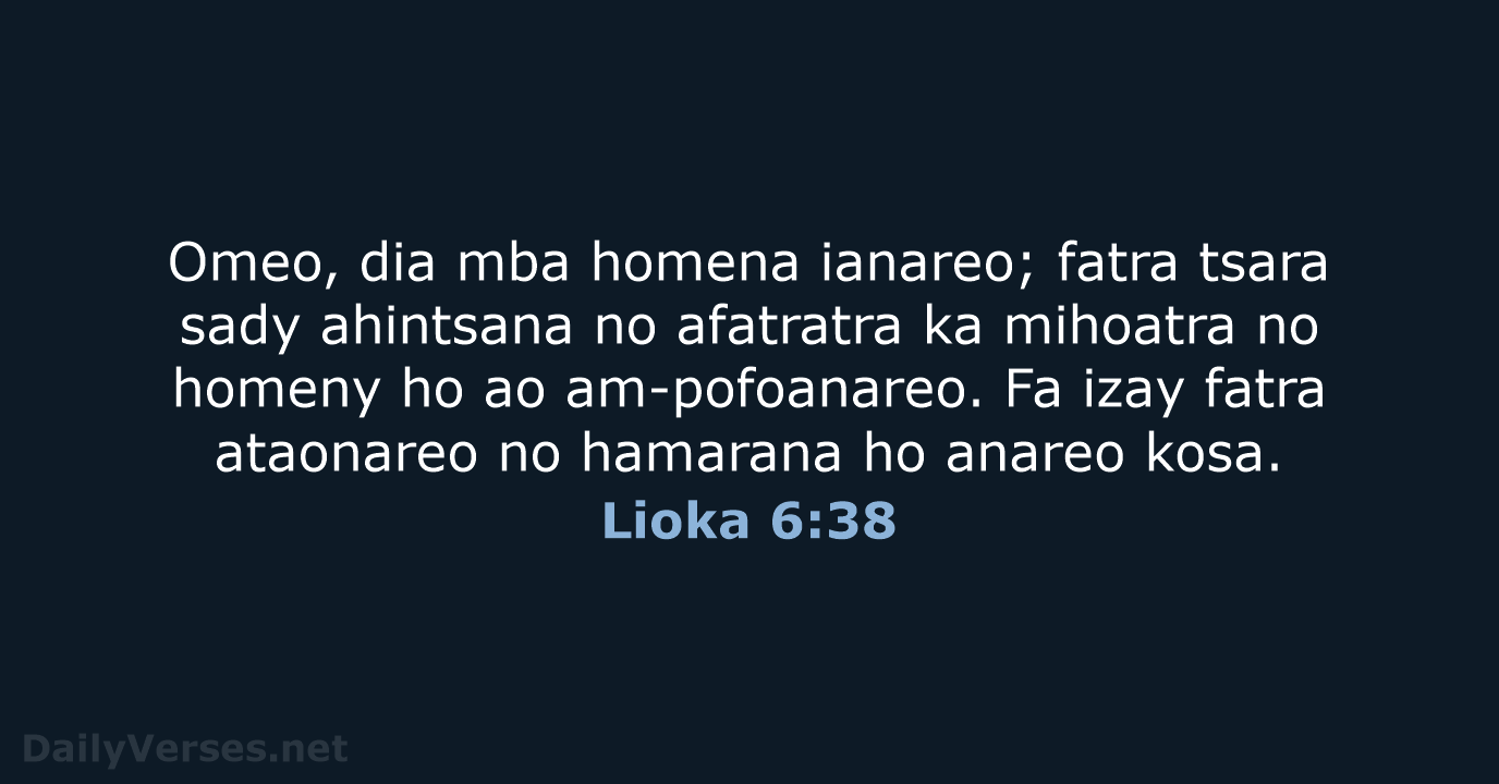 Lioka 6:38 - MG1865
