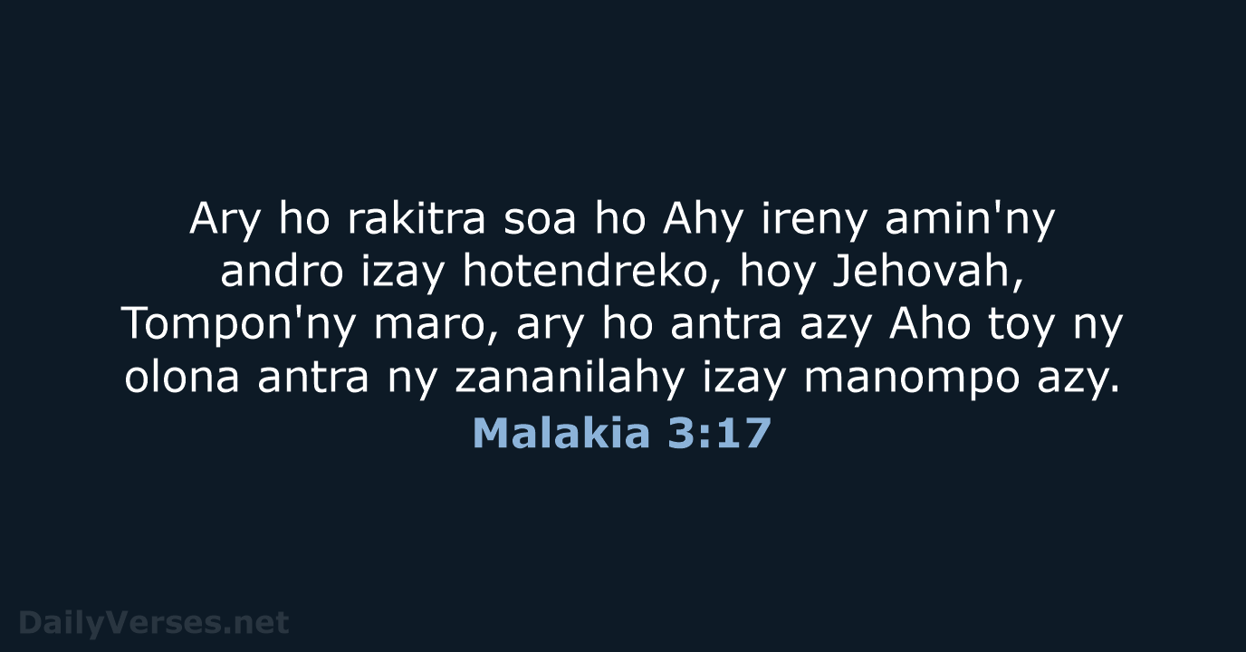 Malakia 3:17 - MG1865