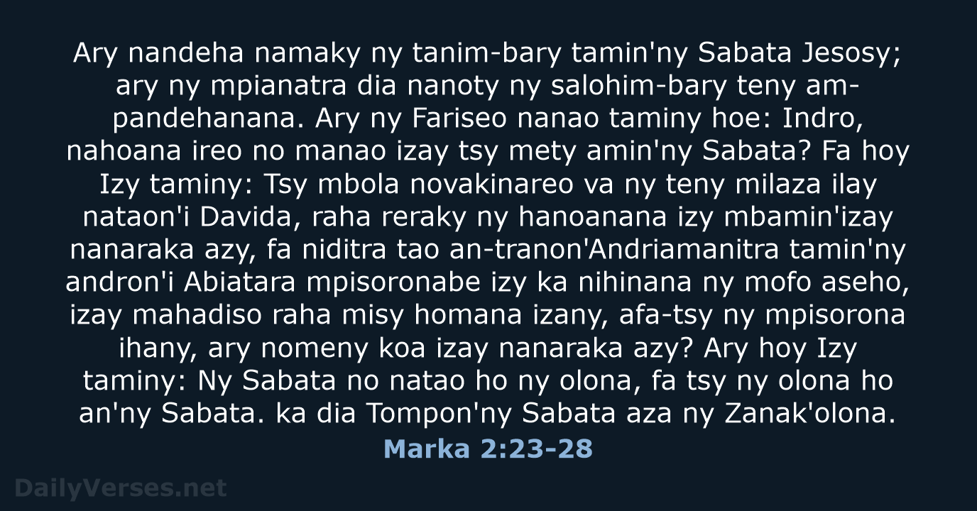 Marka 2:23-28 - MG1865