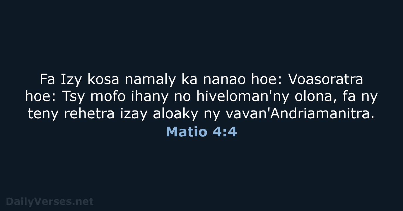 Matio 4:4 - MG1865