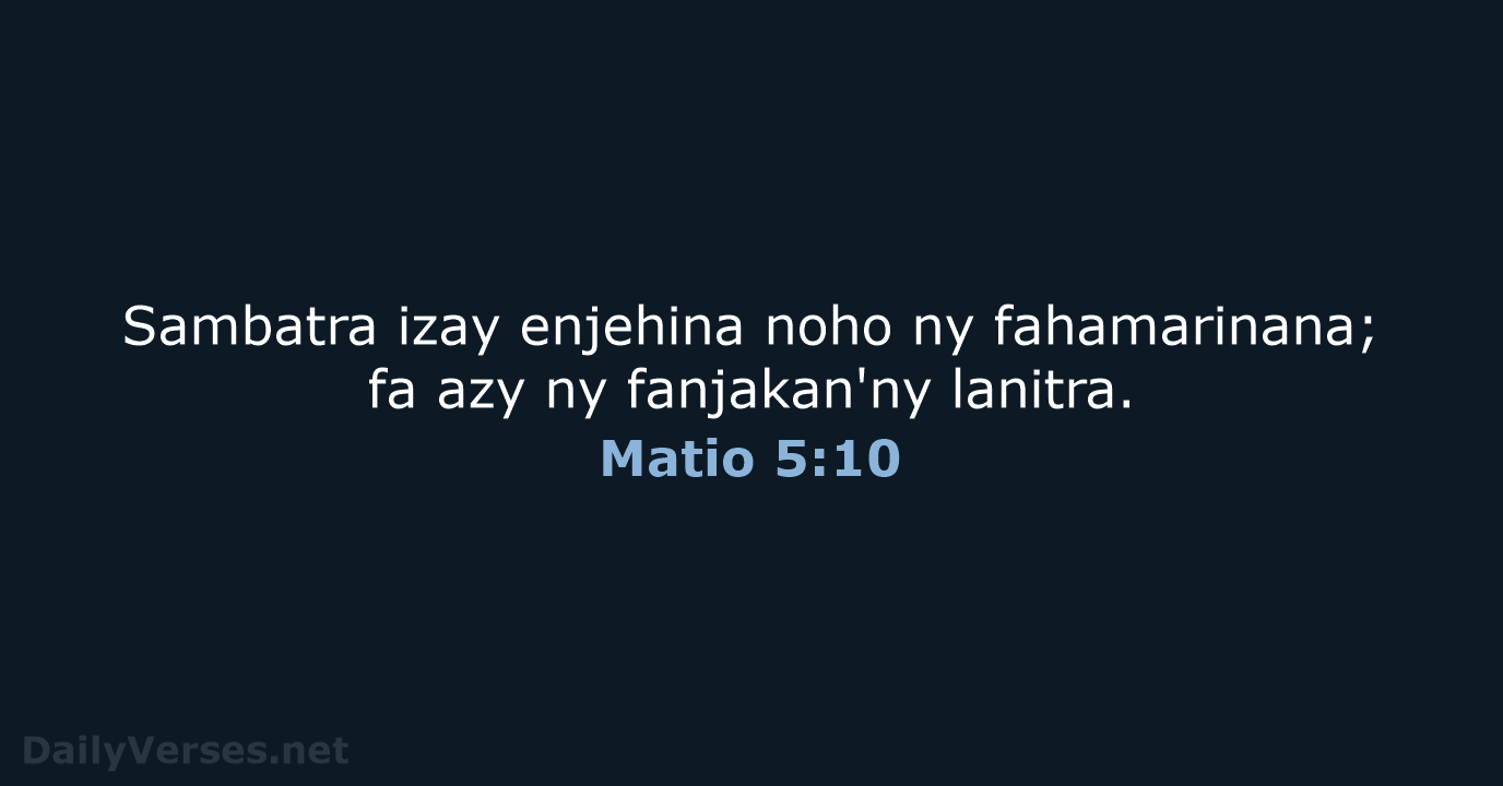 Matio 5:10 - MG1865