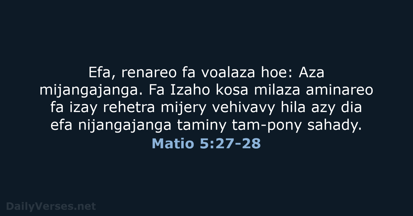 Matio 5:27-28 - MG1865