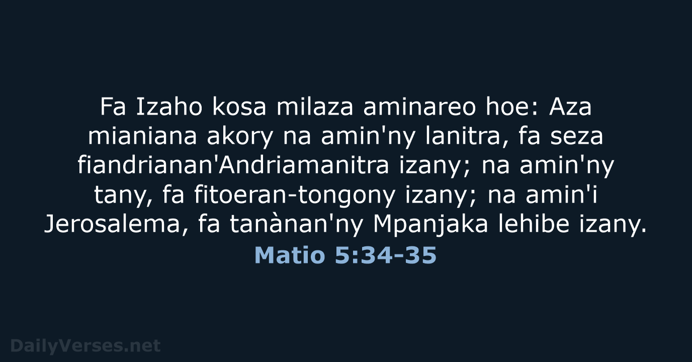 Matio 5:34-35 - MG1865