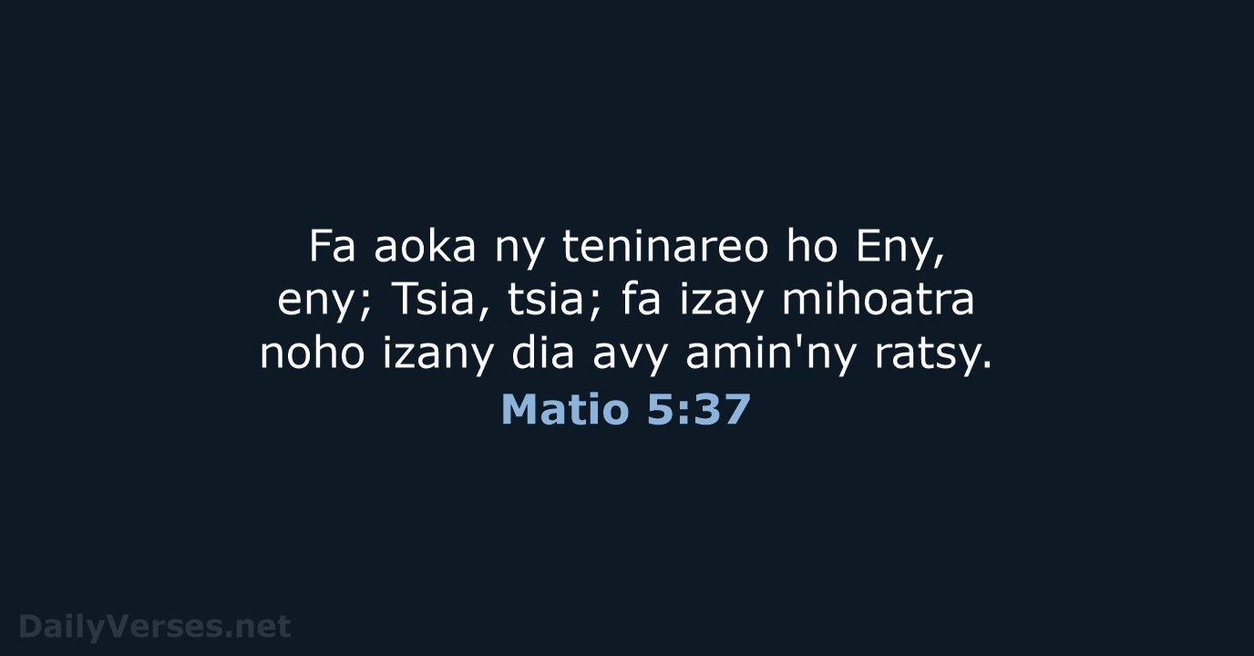 Matio 5:37 - MG1865