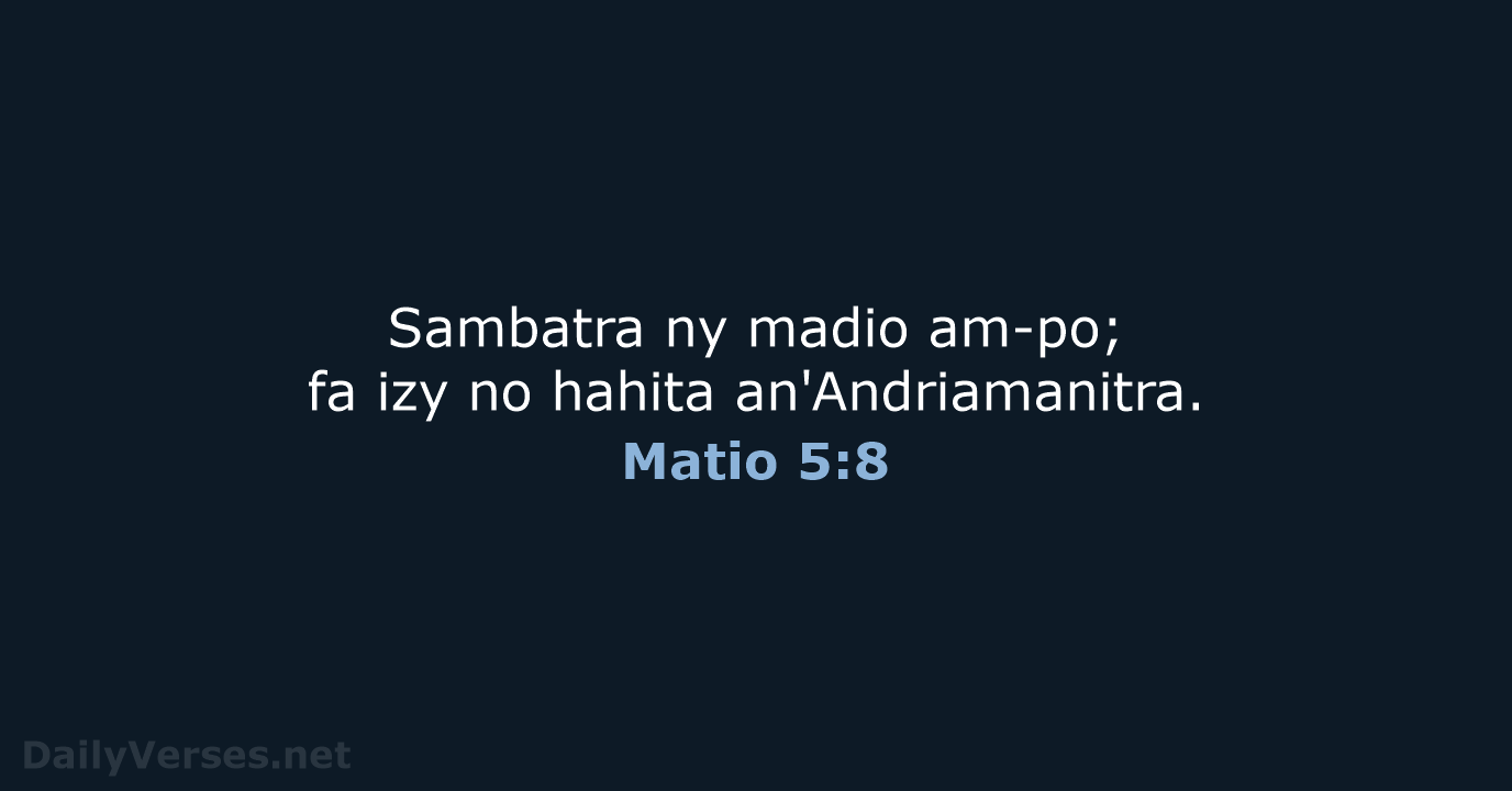 Matio 5:8 - MG1865