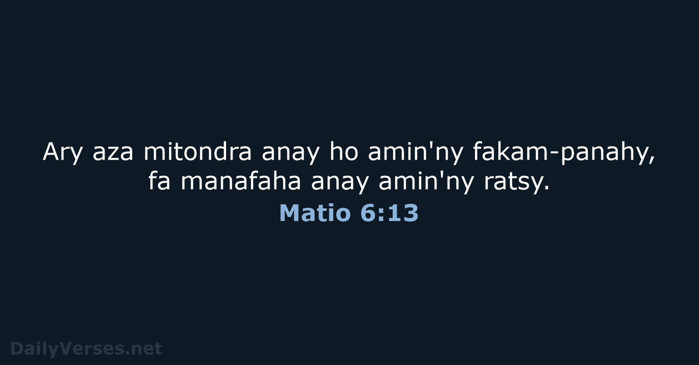 Matio 6:13 - MG1865