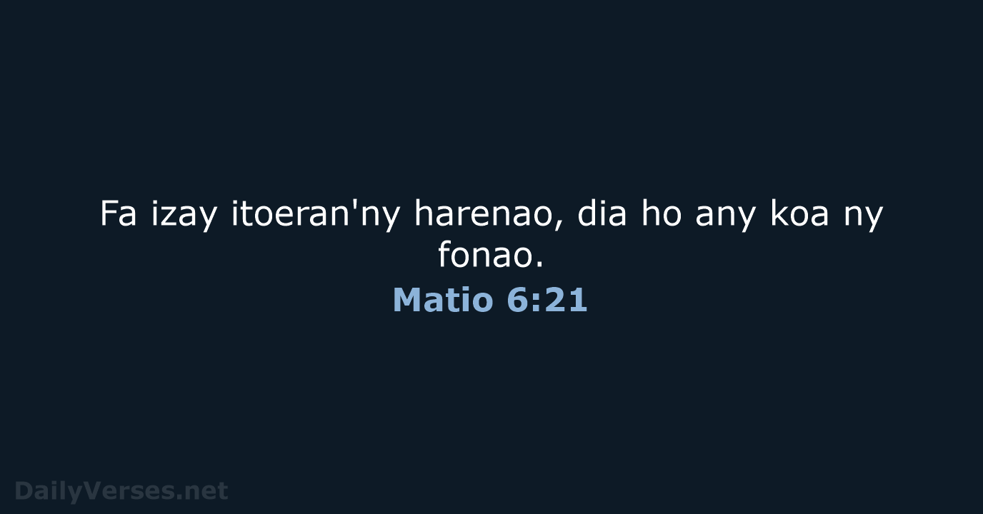 Matio 6:21 - MG1865