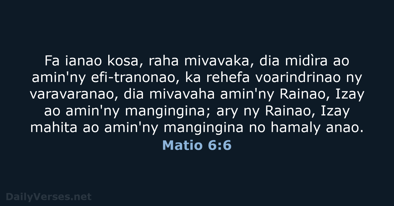 Matio 6:6 - MG1865