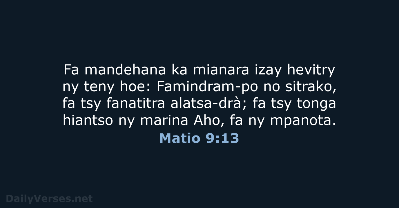 Matio 9:13 - MG1865