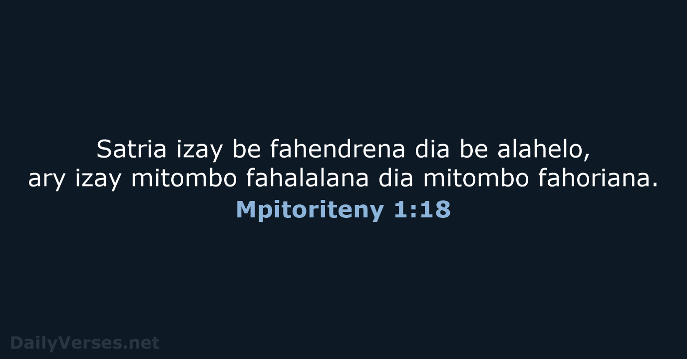 Mpitoriteny 1:18 - MG1865