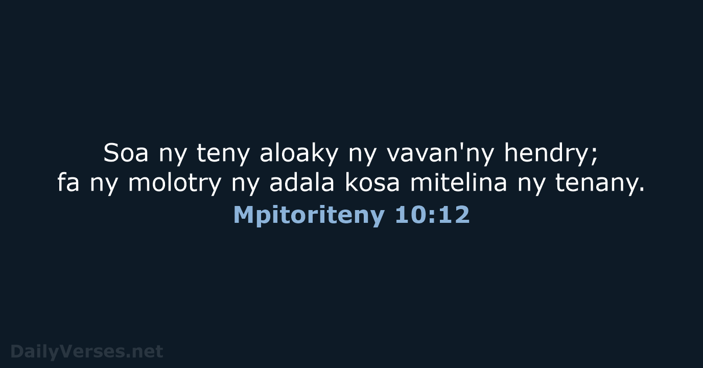 Mpitoriteny 10:12 - MG1865