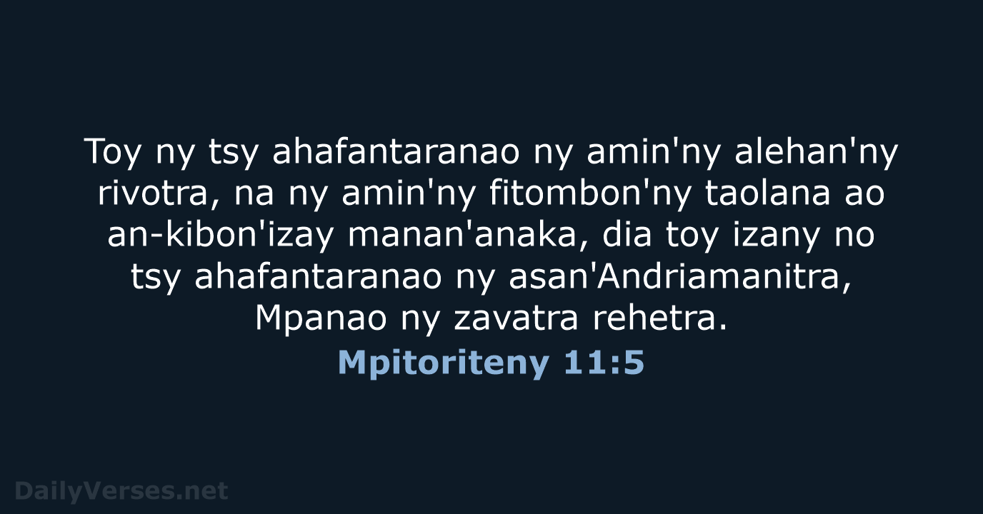 Mpitoriteny 11:5 - MG1865