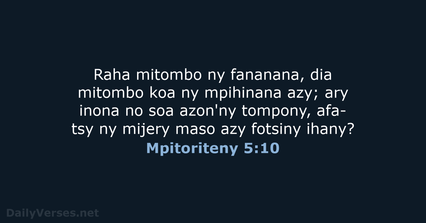 Mpitoriteny 5:10 - MG1865