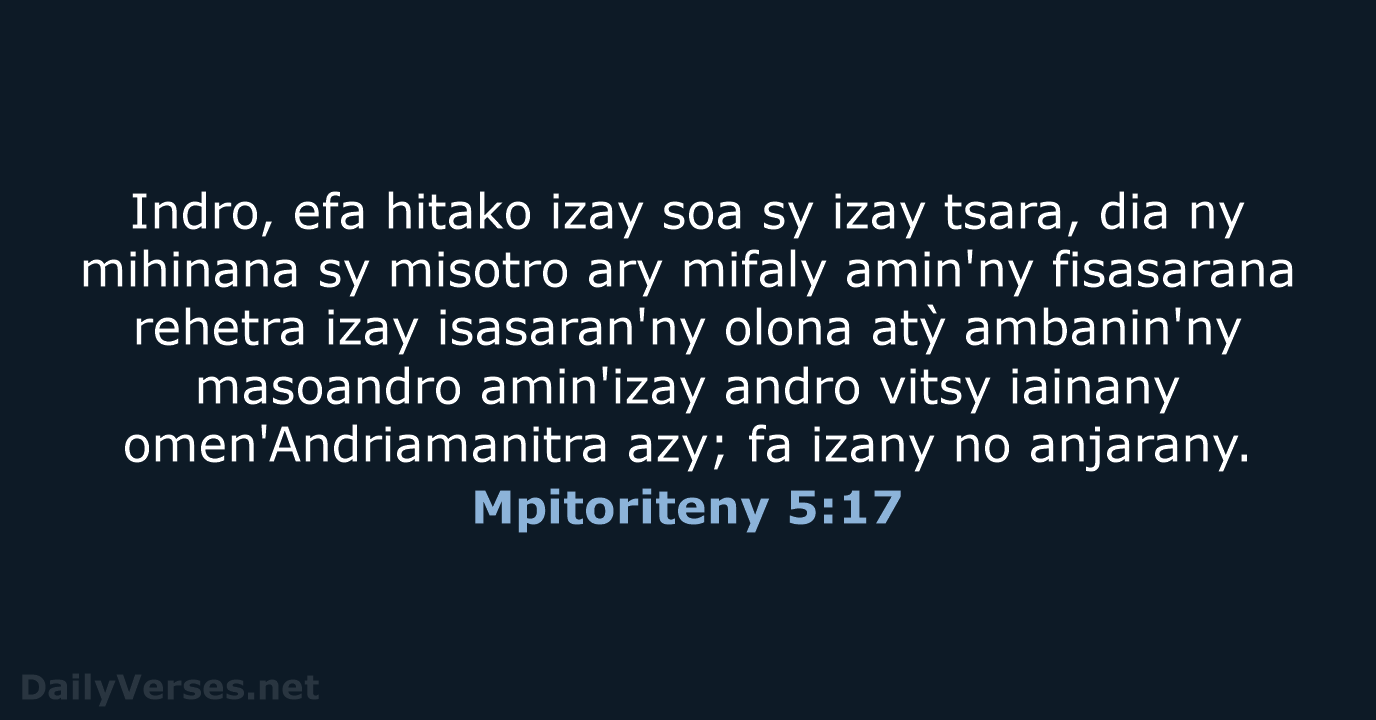 Mpitoriteny 5:17 - MG1865