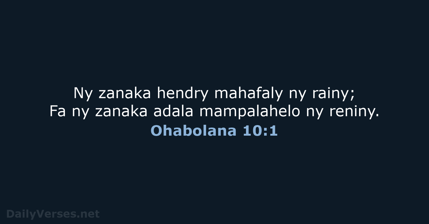 Ohabolana 10:1 - MG1865