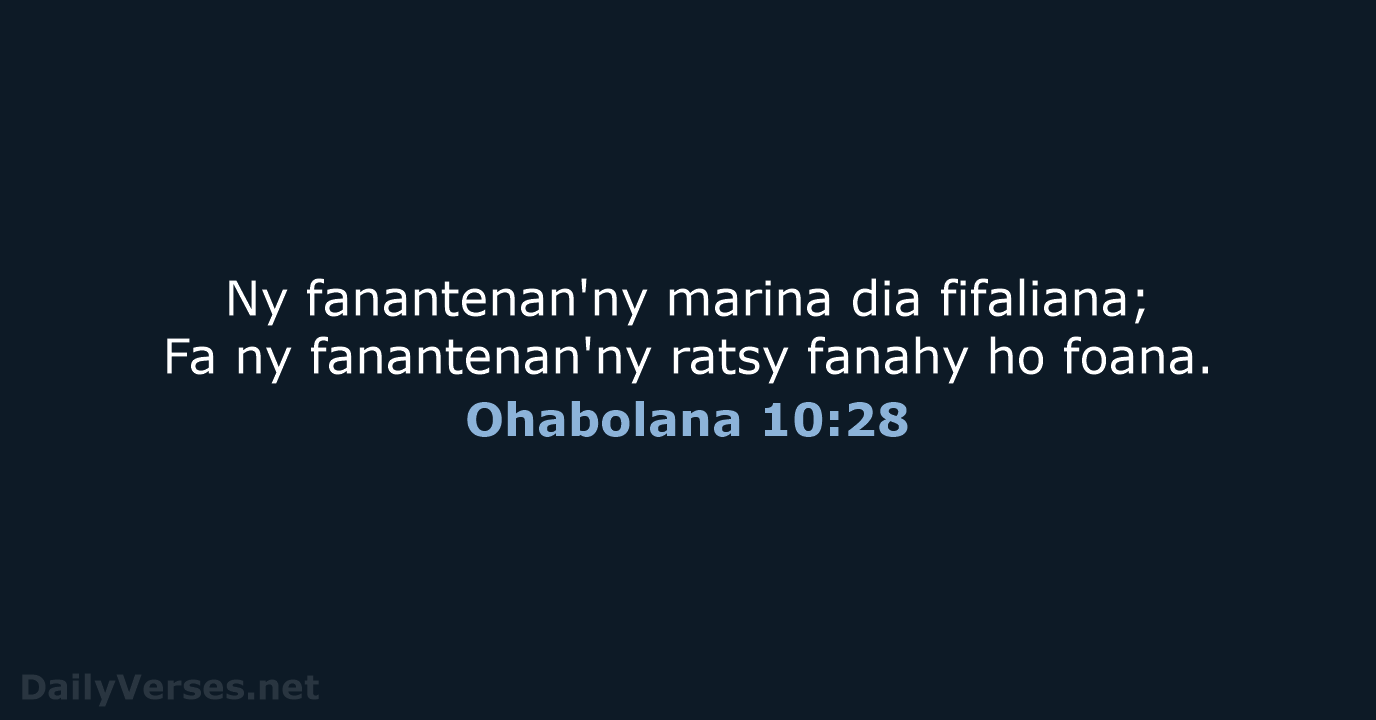 Ohabolana 10:28 - MG1865