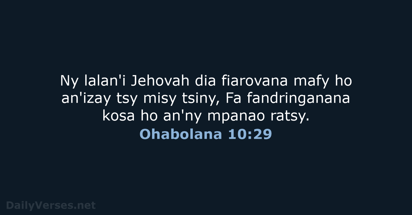 Ohabolana 10:29 - MG1865