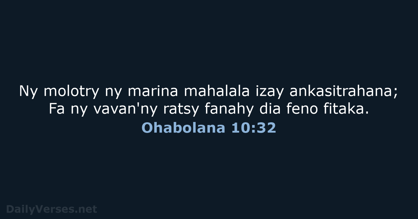 Ohabolana 10:32 - MG1865