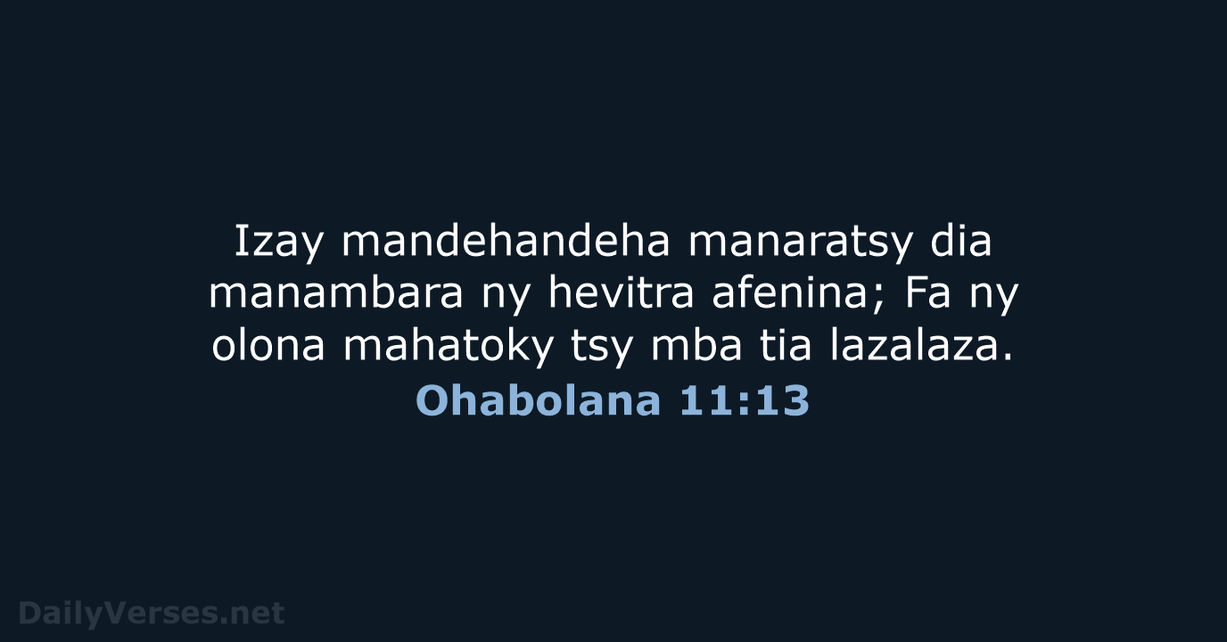 Ohabolana 11:13 - MG1865