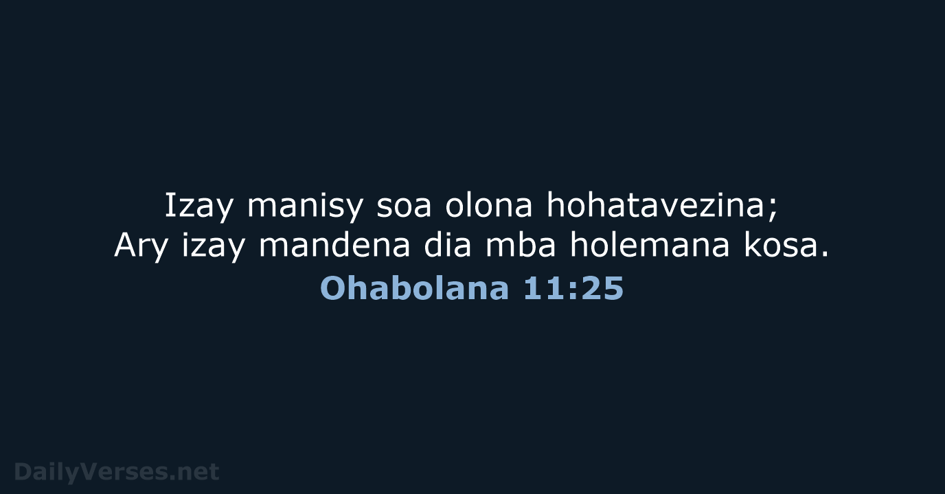 Ohabolana 11:25 - MG1865
