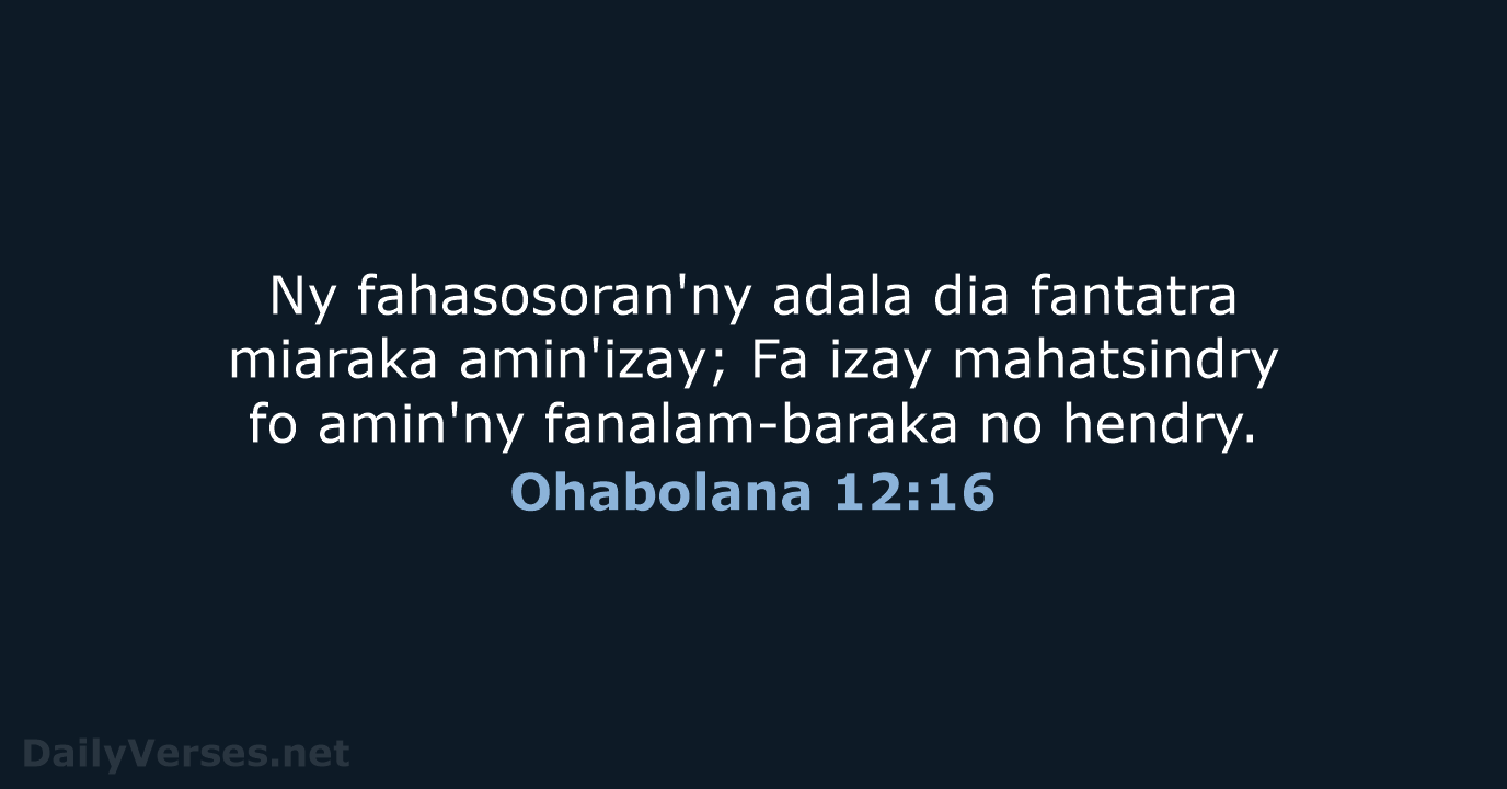 Ohabolana 12:16 - MG1865