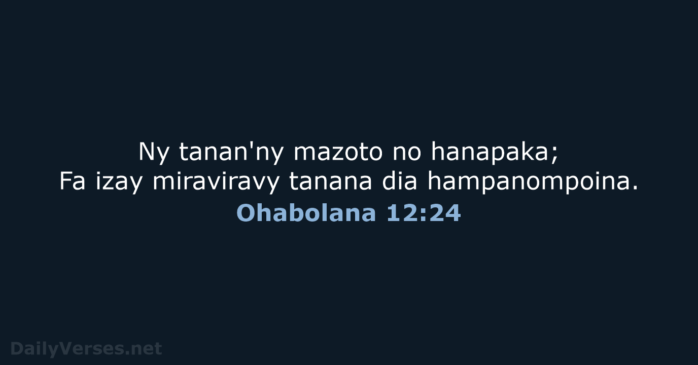 Ohabolana 12:24 - MG1865