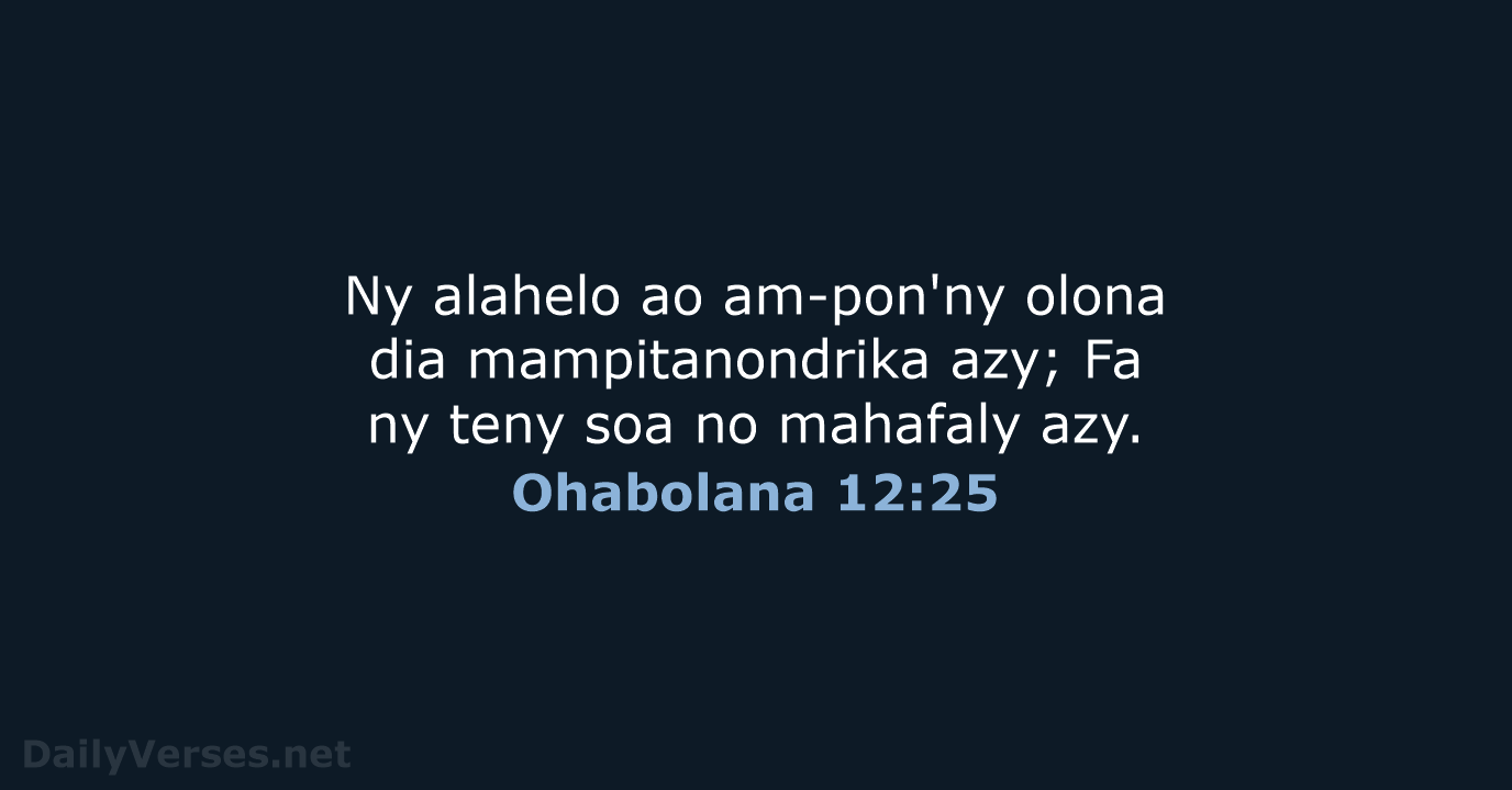 Ohabolana 12:25 - MG1865
