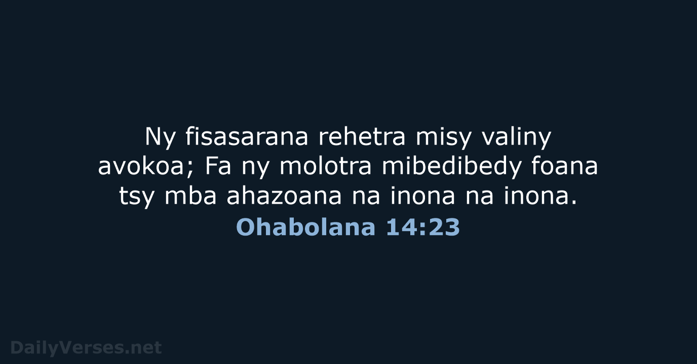Ohabolana 14:23 - MG1865