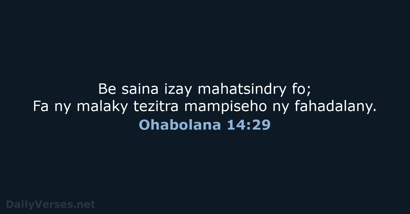 Ohabolana 14:29 - MG1865