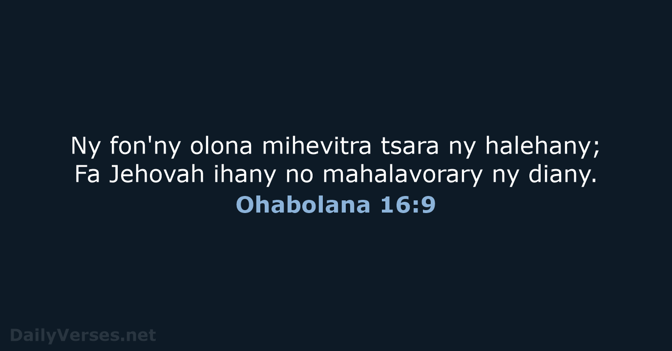 Ohabolana 16:9 - MG1865