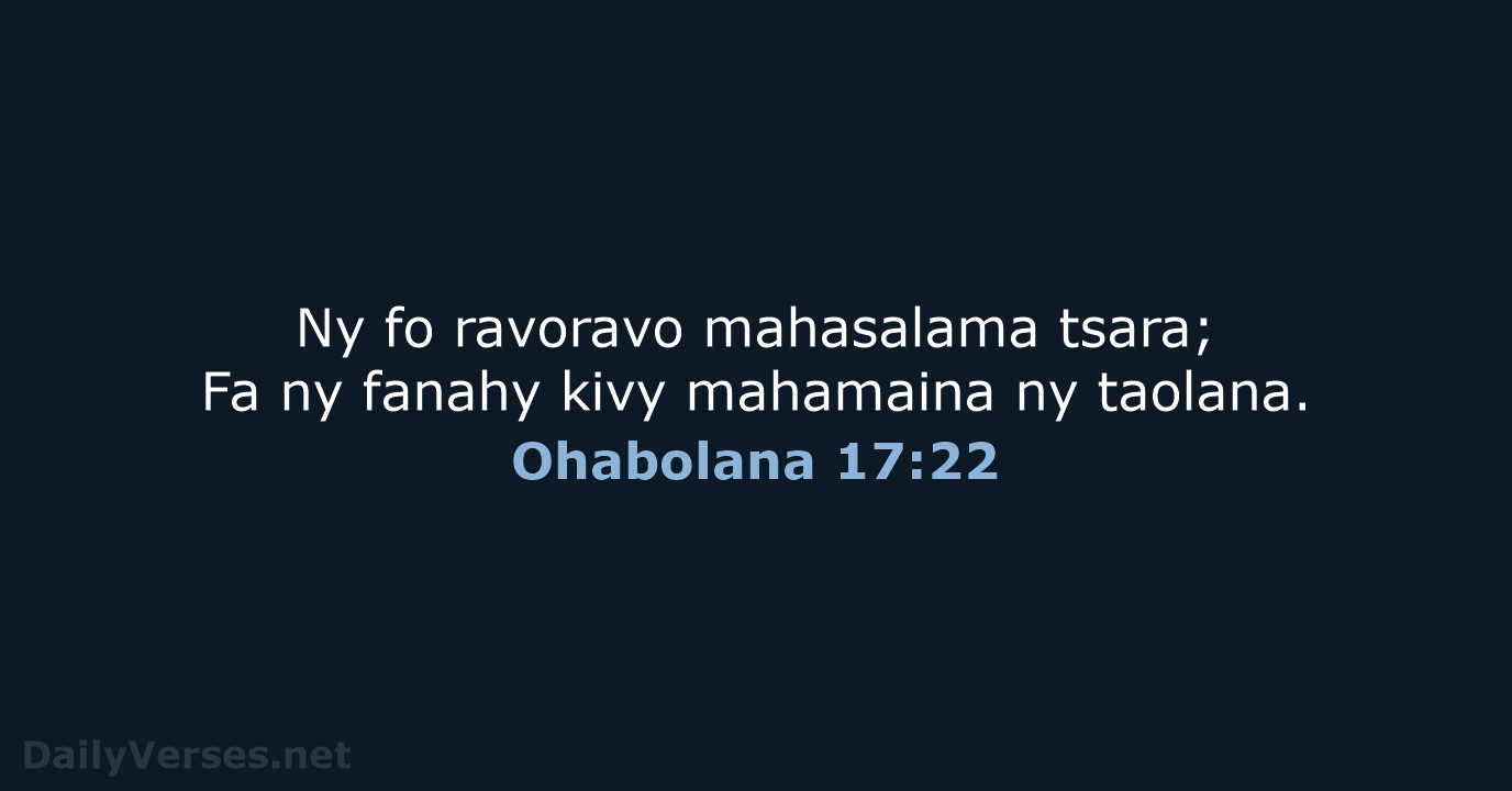 Ohabolana 17:22 - MG1865