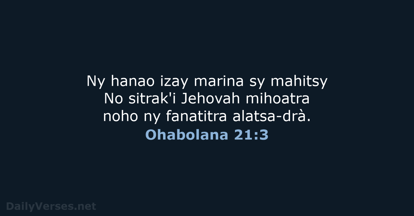 Ohabolana 21:3 - MG1865