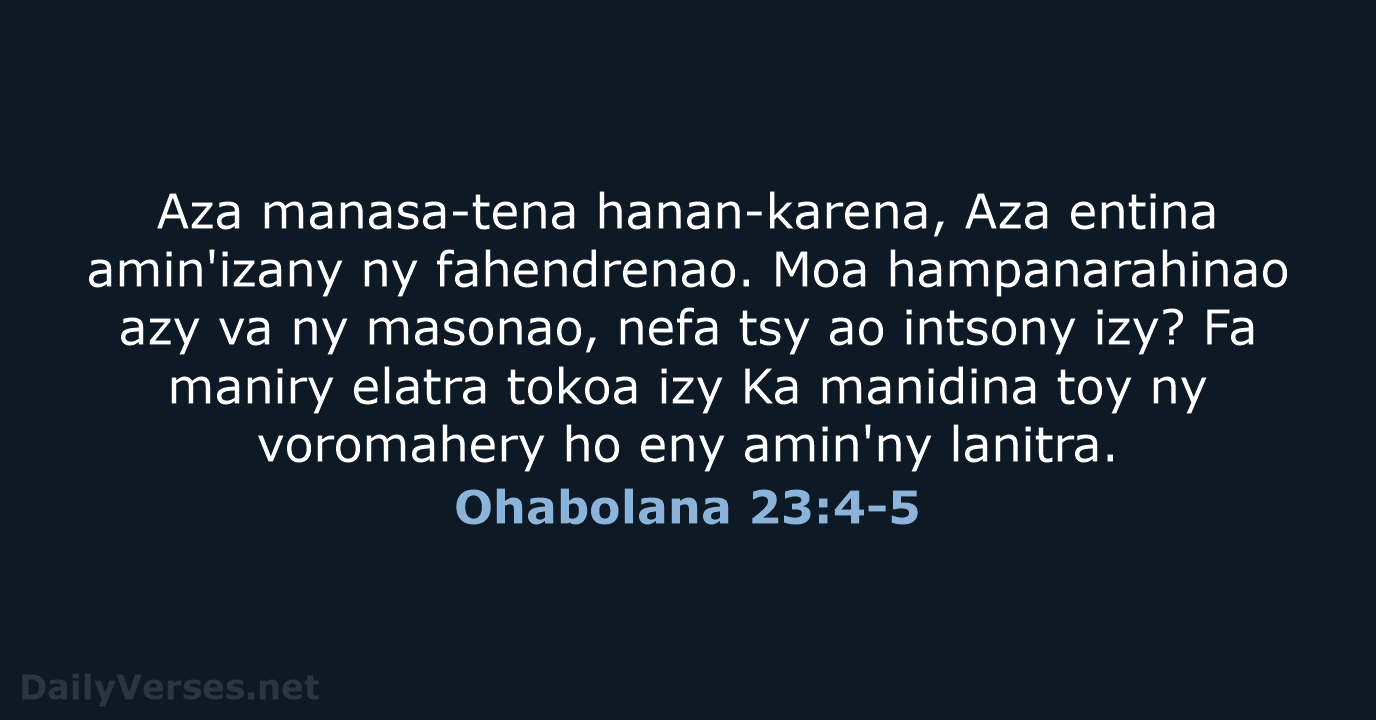 Ohabolana 23:4-5 - MG1865