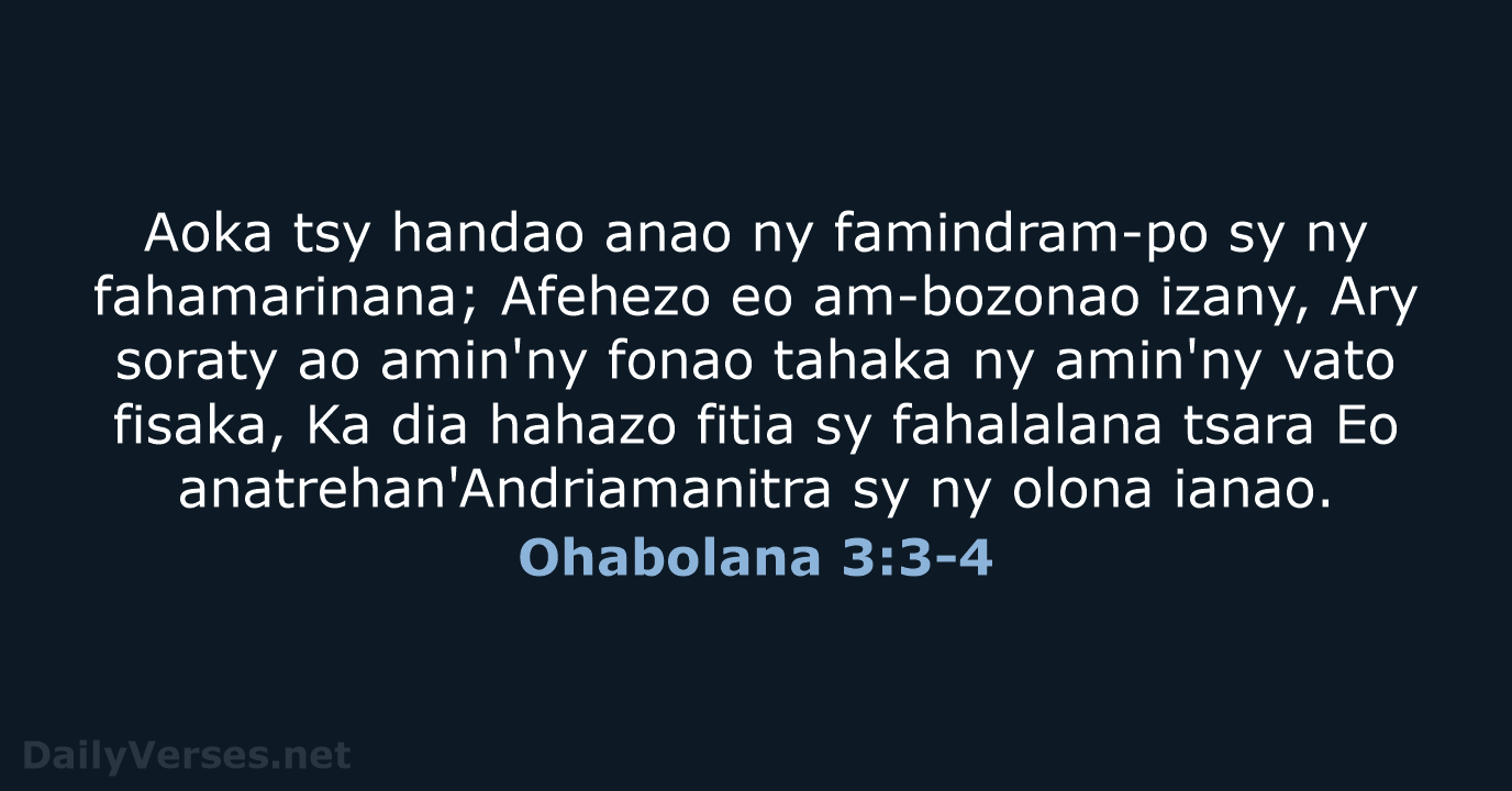 Ohabolana 3:3-4 - MG1865