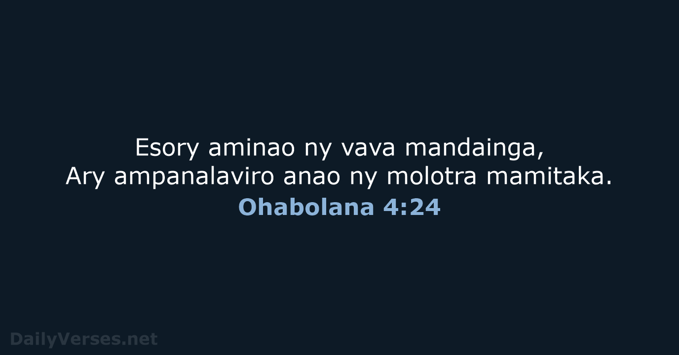 Ohabolana 4:24 - MG1865