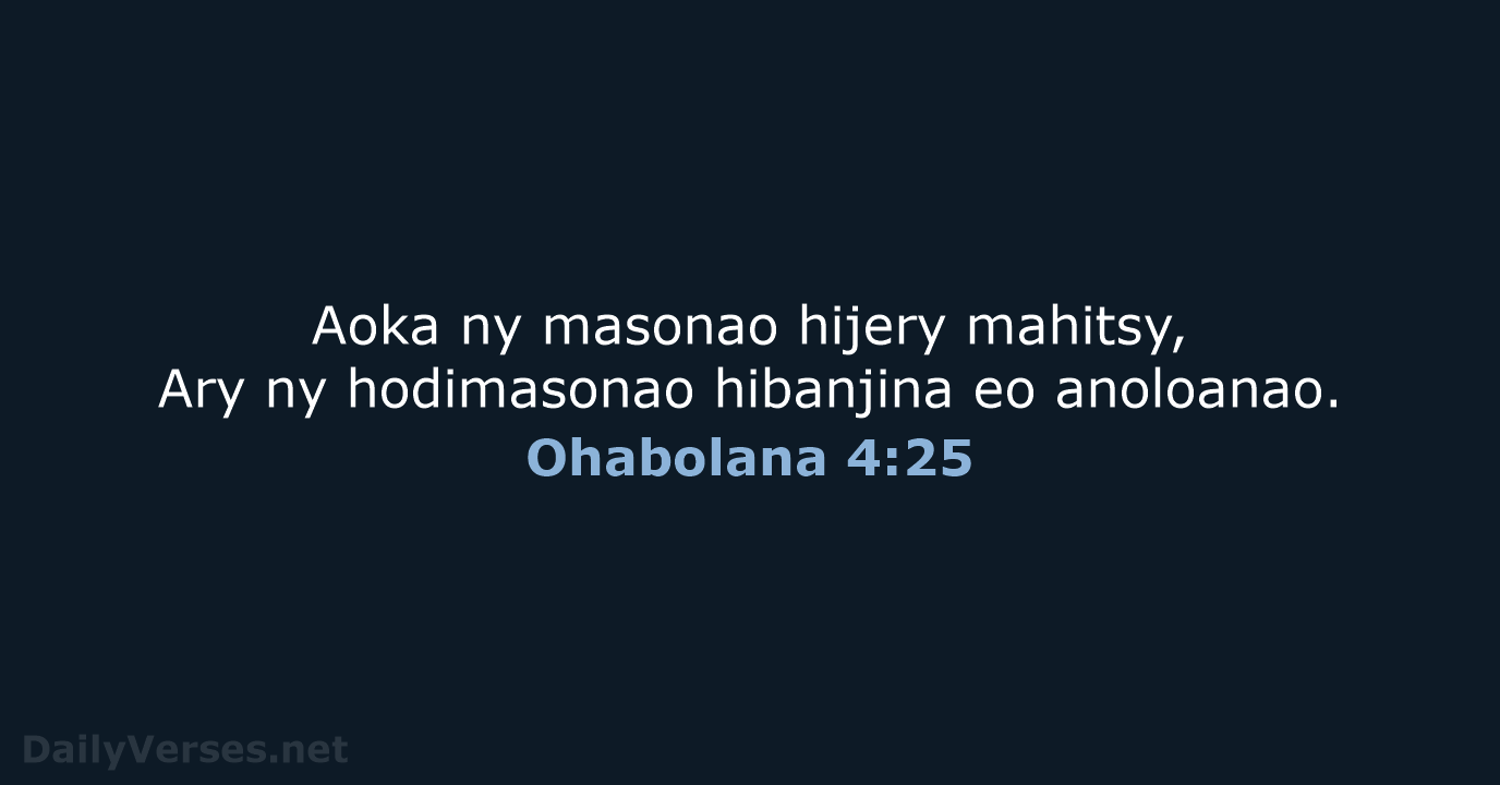 Ohabolana 4:25 - MG1865
