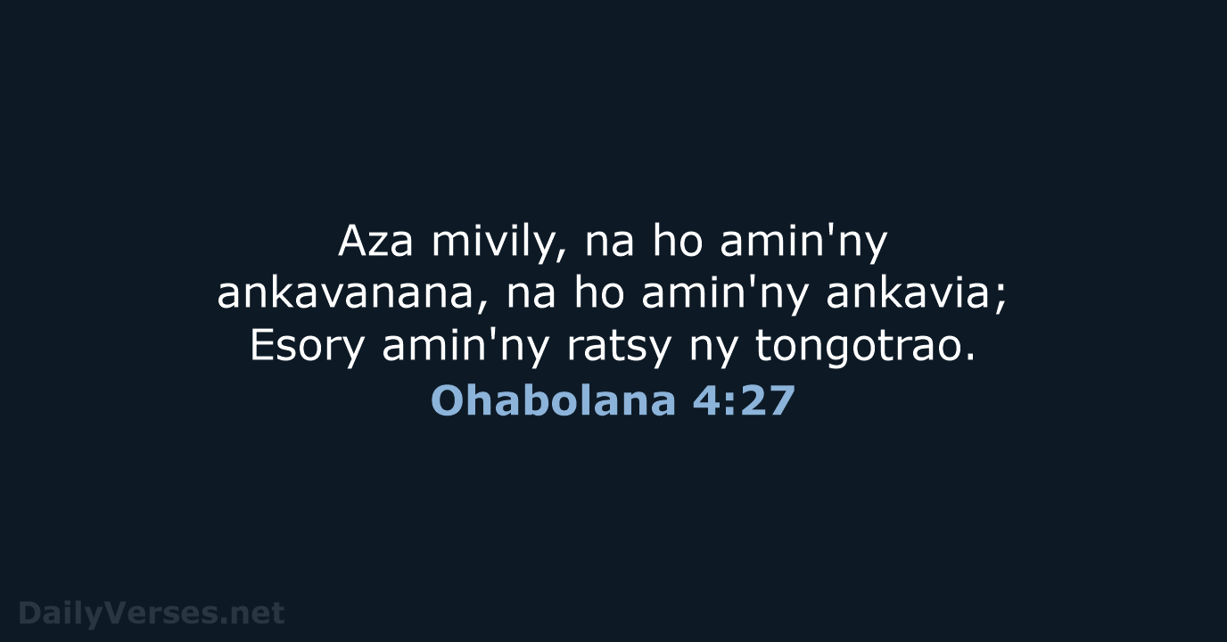 Ohabolana 4:27 - MG1865