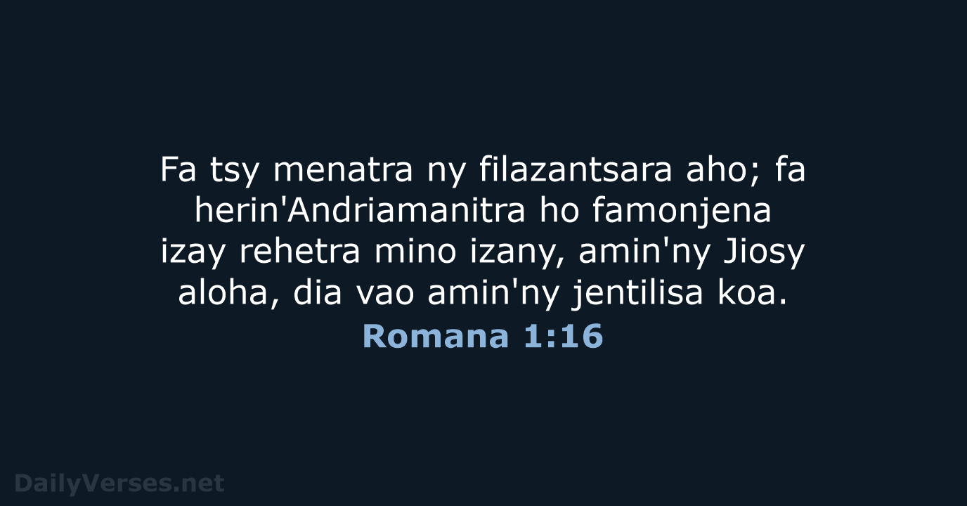 Romana 1:16 - MG1865