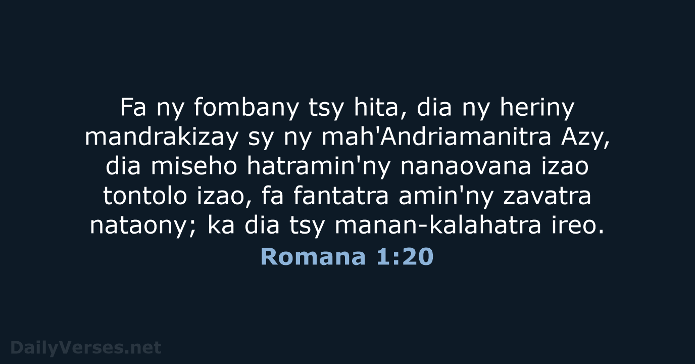 Romana 1:20 - MG1865