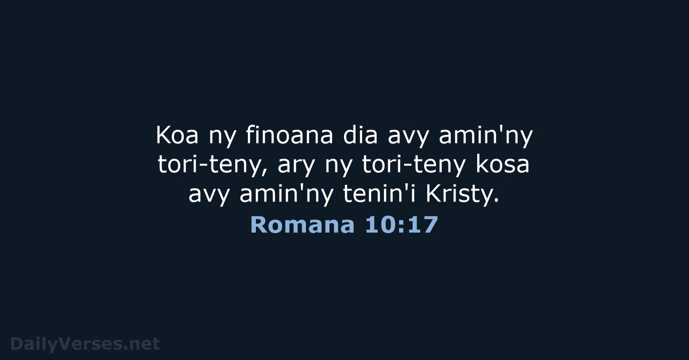 Romana 10:17 - MG1865