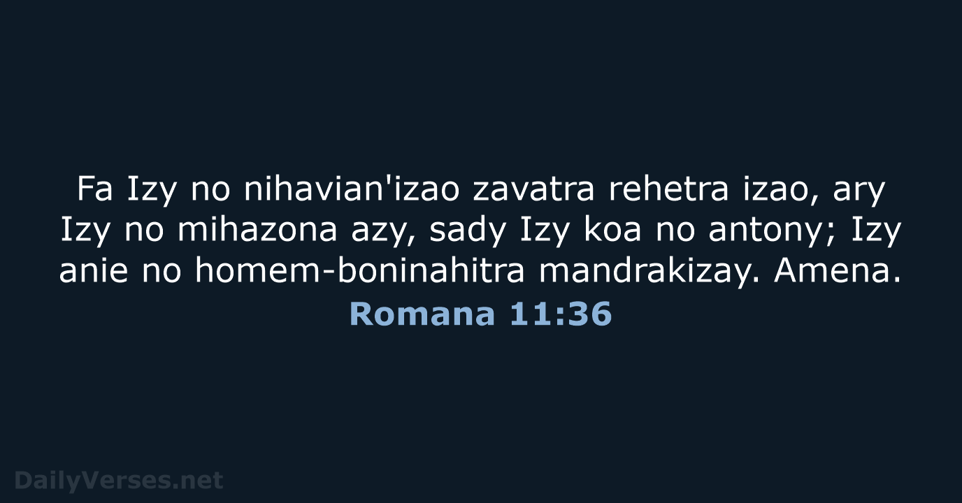 Romana 11:36 - MG1865