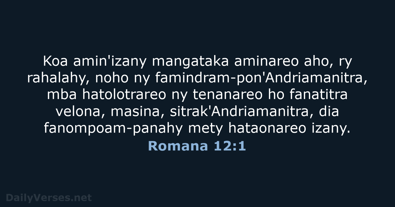Romana 12:1 - MG1865