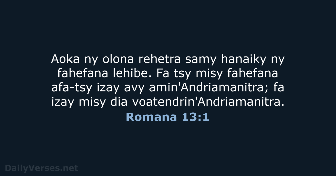 Romana 13:1 - MG1865