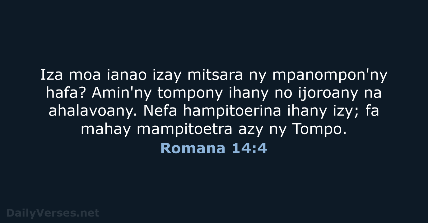 Romana 14:4 - MG1865