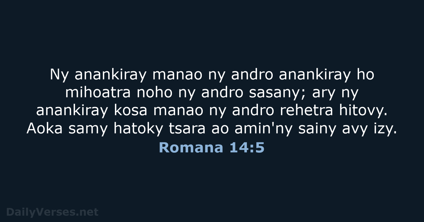 Romana 14:5 - MG1865