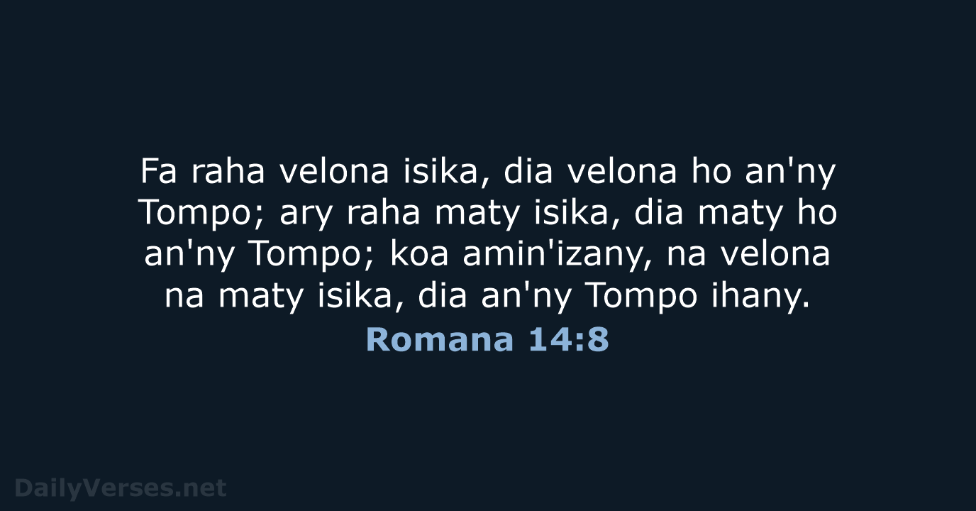 Romana 14:8 - MG1865