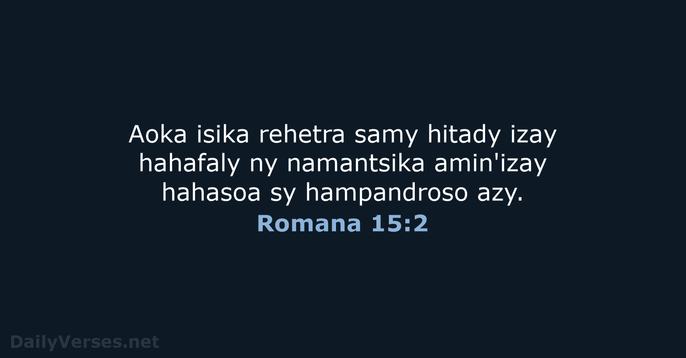 Romana 15:2 - MG1865