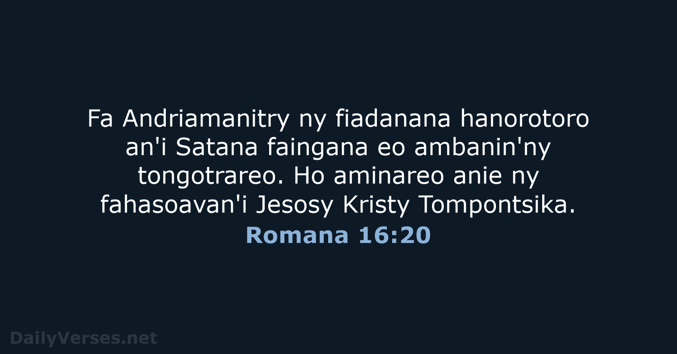 Romana 16:20 - MG1865